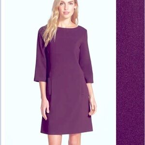 VINCE CAMUTO Pocket Detail Crepe Shift Dress 6P